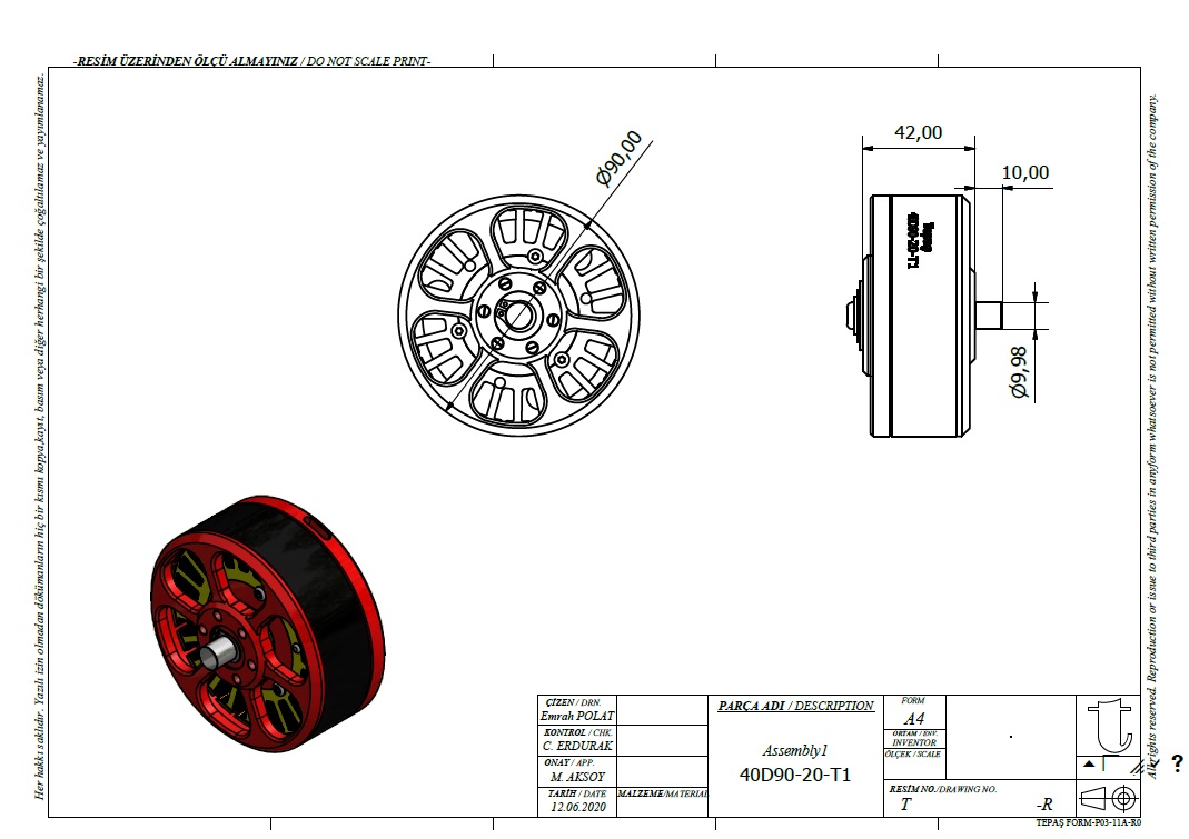 Drone Motor for Industrial Use TEPAS